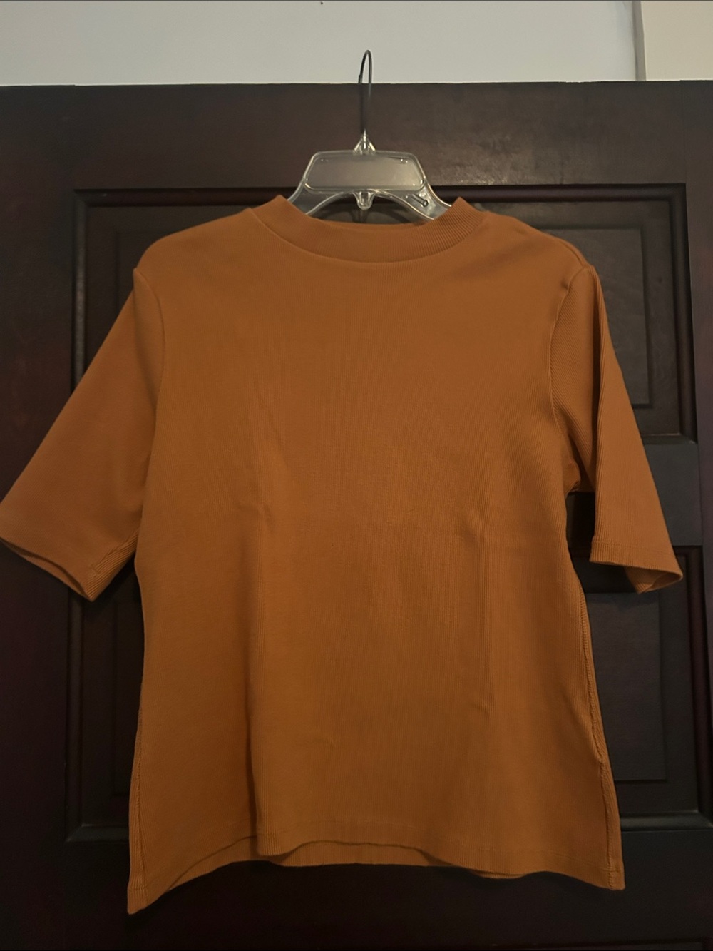Maeve by Anthropologie Women’s Short-Sleeve Crewneck Shirt - Mustard Brown